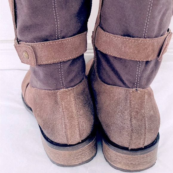 TILLY ROSE brown leather suede knee high Boots SIZE 38 - Picture 5 of 12